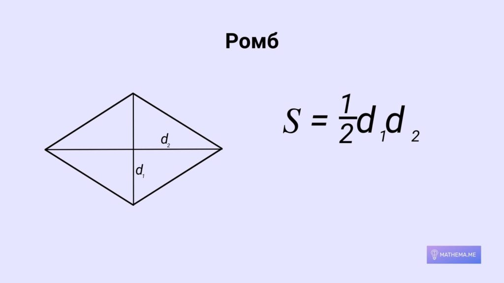 формула площі ромба