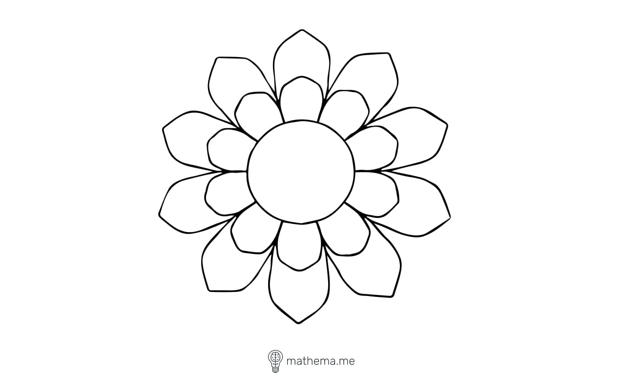 малюнок квітки для таблиці множення